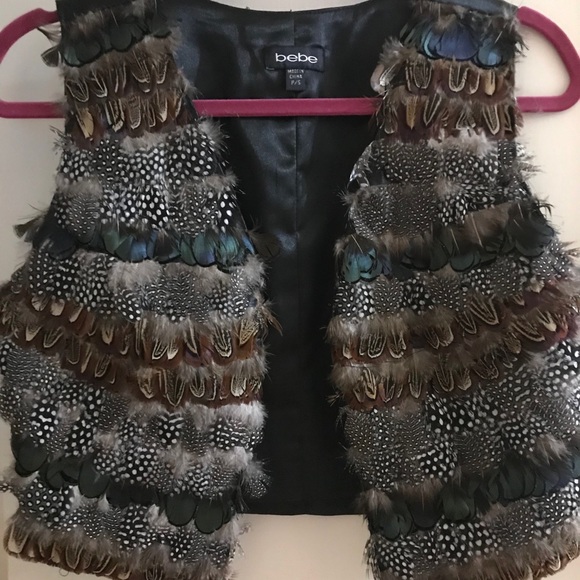 Zara Jackets Coats Bebe Feather Vest Poshmark